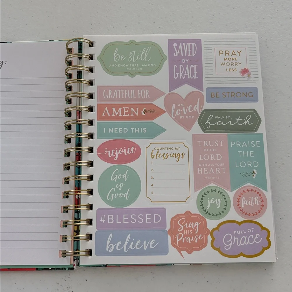 Deluxe Prayer Journal Spiral Bound with Stickers and Journaling Pages